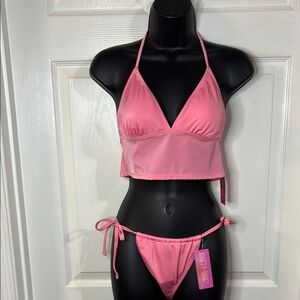 Ninety-Nine pink Junior bikini, size XS, NWT.